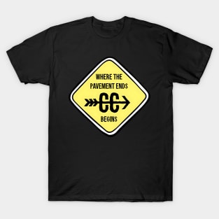 Where the Pavement ends CC begins - cross country running T-Shirt